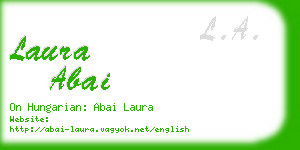 laura abai business card